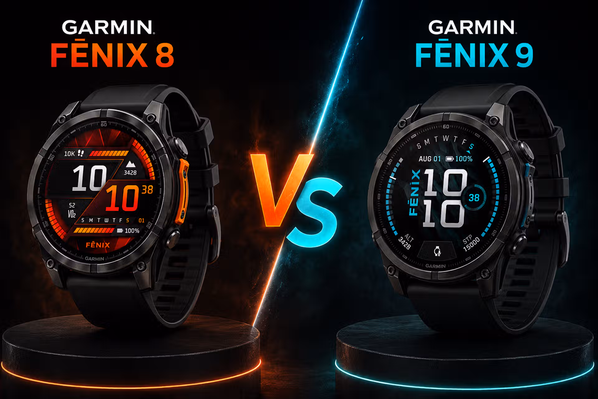 Garmin Fenix 8 vs Garmin Fenix 9 comparison
