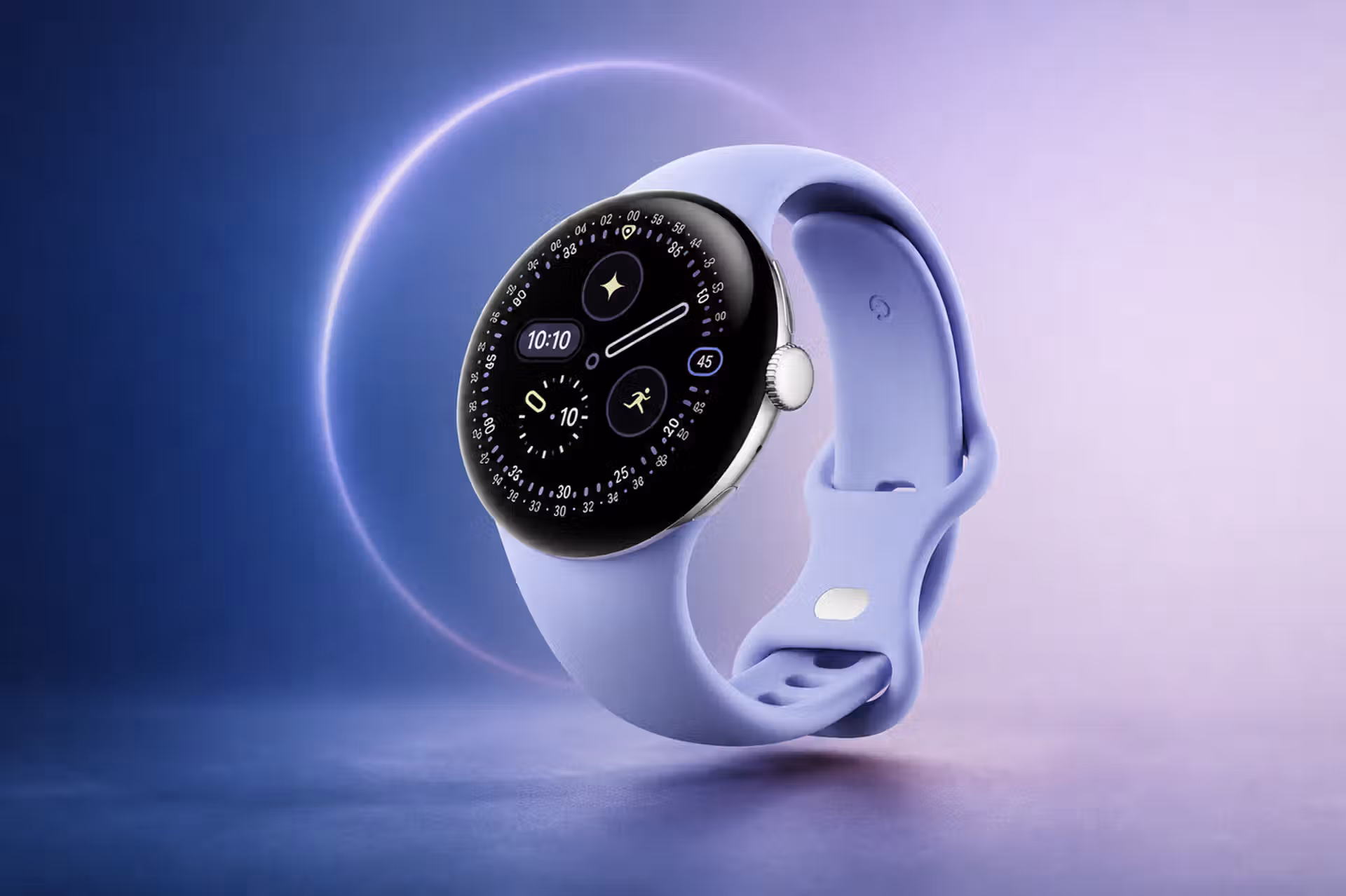 Google Pixel Watch 4 45mm Actua 360 AMOLED display and smartwatch design