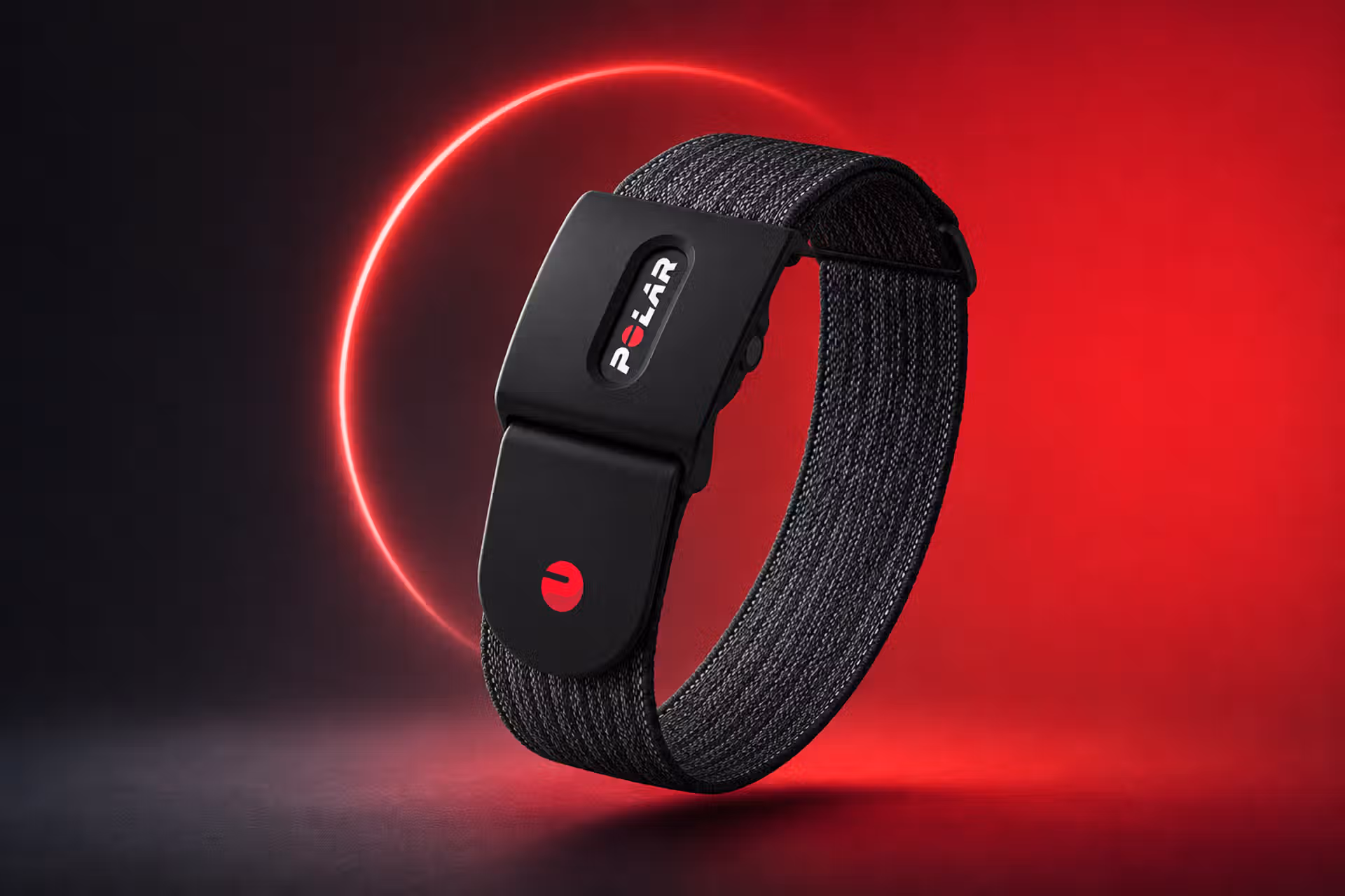 Polar Verity Sense optical heart rate sensor worn with its armband