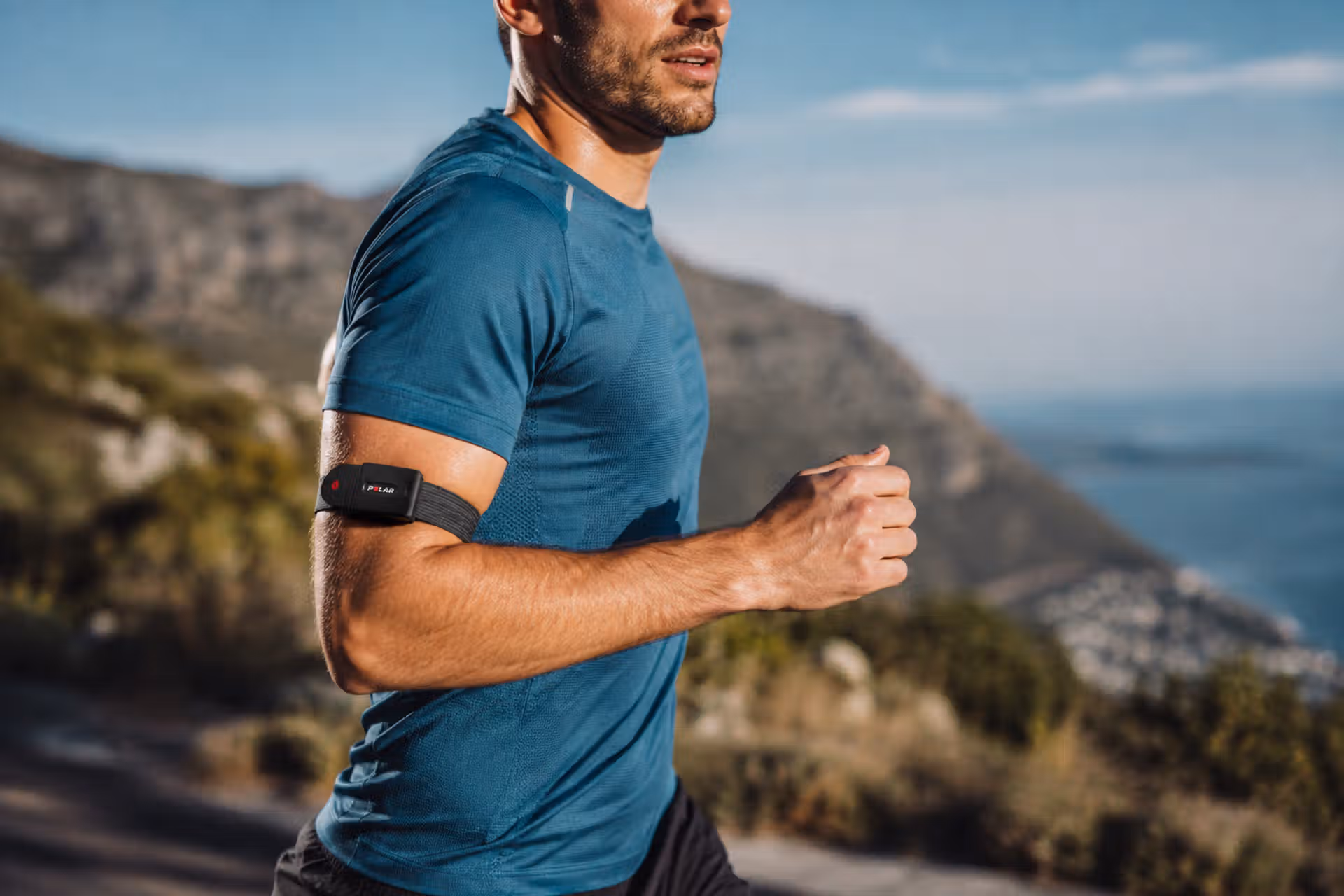 Polar Verity Sense optical heart rate monitor used during training