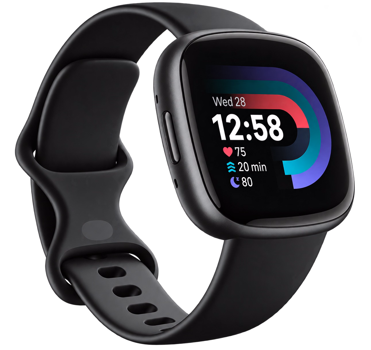 Fitbit Versa 4 Black Graphite fitness smartwatch