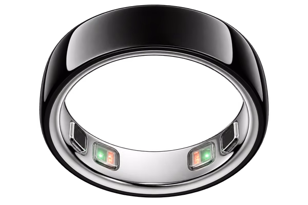 Oura Ring 5 black smart ring with health and sleep tracking sensors